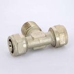 Тройник обжимной Uni-Fitt 16x1/2"x16 НР никелированный 668N6260