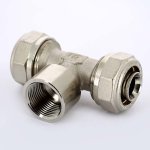 Тройник обжимной Uni-Fitt 26x1"x26 ВР никелированный 667N8480