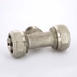 Тройник обжимной Uni-Fitt 26x3/4"x26 НР никелированный 668N8380