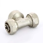 Тройник обжимной Uni-Fitt 26x3/4"x26 ВР никелированный 667N8380