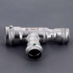Тройник переходной 28х22х28 VIEGA Sanpress Inox SC-Contur 435974