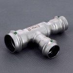 Тройник переходной 28х22х28 VIEGA Sanpress Inox SC-Contur 435974