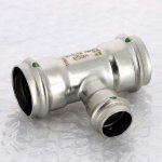 Тройник переходной 35x22x35 VIEGA Sanpress Inox SC-Contur 436001