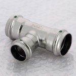 Тройник переходной 35x28x35 VIEGA Sanpress Inox SC-Contur 436018