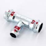Тройник пресс Viega Prestabo 22х15х22 оцинкованная сталь SC Contur 558697