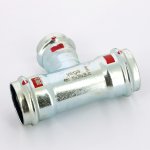 Тройник пресс Viega Prestabo 35х28х35 оцинкованная сталь SC Contur 558772