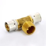 Тройник пресс Uni-Fitt 26x1"x26 НР 708G8480