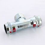 Тройник пресс Viega Prestabo 22х1/2" ВР оцинкованная сталь SC Contur 558901