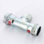 Тройник пресс Viega Prestabo 22х1/2" ВР оцинкованная сталь SC Contur 558901