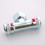 Тройник пресс Viega Prestabo 28х1" ВР оцинкованная сталь SC Contur 688134