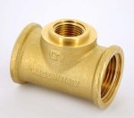 Тройник резьбовой латунный Uni-Fitt 1"x1/2"x1" ВР 615G4240