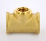 Тройник резьбовой латунный Uni-Fitt 1"x1/2"x1" ВР 615G4240