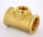 Тройник резьбовой латунный Uni-Fitt 1"x1/2"x1" ВР 615G4240