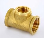 Тройник резьбовой латунный Uni-Fitt 3/4"x1/2"x3/4" ВР 615G3230