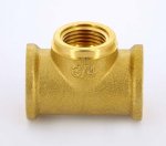 Тройник резьбовой латунный Uni-Fitt 3/4"x1/2"x3/4" ВР 615G3230