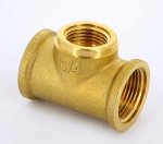 Тройник резьбовой латунный Uni-Fitt 3/4"x1/2"x3/4" ВР 615G3230