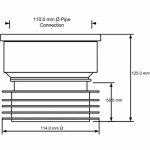 Труба фановая McAlpine 110 мм L120 мм D110 мм под раструб MRDC1GR
