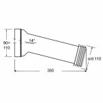 Труба фановая McAlpine 14* 35см MRWC9