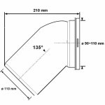 Труба фановая McAlpine 45* 26см выход гладкий MRWCECON16