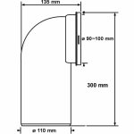 Труба фановая McAlpine 90* 23см выход гладкий MRWCECON9