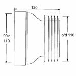 Труба фановая прямая McAlpine 120 мм MRWC1