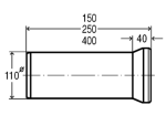 Труба фановая прямая Viega 3815 D 110-250мм 101312