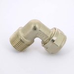 Угол обжимной Uni-Fitt 16x1/2" НР никелированный 665N6200
