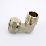 Угол обжимной Uni-Fitt 16x1/2" НР никелированный 665N6200