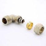 Угол обжимной Uni-Fitt 16x1/2" НР никелированный 665N6200