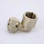 Угол обжимной Uni-Fitt 16x1/2" ВР никелированный 664N6200
