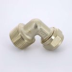Угол обжимной Uni-Fitt 16x3/4" НР никелированный 665N6300