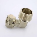 Угол обжимной Uni-Fitt 16x3/4" НР никелированный 665N6300