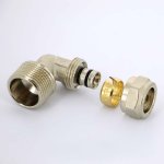 Угол обжимной Uni-Fitt 16x3/4" НР никелированный 665N6300