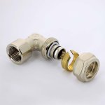 Угол обжимной Uni-Fitt 20x1/2" ВР никелированный 664N7200