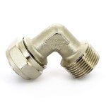 Угол обжимной Uni-Fitt 20x3/4" НР никелированный 665N7300
