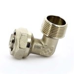 Угол обжимной Uni-Fitt 20x3/4" НР никелированный 665N7300