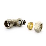 Угол обжимной Uni-Fitt 20x3/4" НР никелированный 665N7300