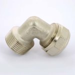 Угол обжимной Uni-Fitt 26x1" НР никелированный 665N8400