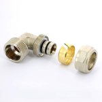 Угол обжимной Uni-Fitt 26x1" НР никелированный 665N8400