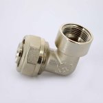 Угол обжимной Uni-Fitt 26x3/4" ВР никелированный 664N8300