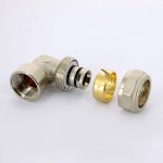 Угол обжимной Uni-Fitt 26x3/4" ВР никелированный 664N8300