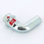 Угол пресс однораструбный 90* Viega Prestabo 15  оцинкованная сталь SC Contur 558192