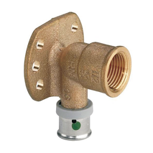 Угол пресс с креплением Viega Pexfit Pro 20-3/4" ВР (бронза) 608279