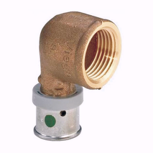 Угол пресс с внутренней резьбой Viega Pexfit Pro 25-3/4" (бронза) 607838