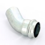 Угол пресс однораструбный 45* Viega Prestabo 28  оцинкованная сталь SC Contur 558369