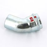 Угол пресс однораструбный 45* Viega Prestabo 35  оцинкованная сталь SC Contur 558376