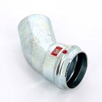 Угол пресс однораструбный 45* Viega Prestabo 35  оцинкованная сталь SC Contur 558376