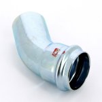 Угол пресс однораструбный 45* Viega Prestabo 42  оцинкованная сталь SC Contur 558383