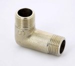 Угол резьбовой латунный Uni-Fitt 1/2" НР никелированный 613N2200