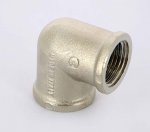 Угол резьбовой латунный Uni-Fitt 1/2" ВР никелированный 610N2200